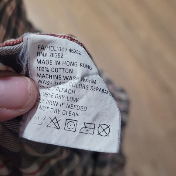 Timberland Men's Plaid Flannel Button Up Green XL - Picture 3 of 6